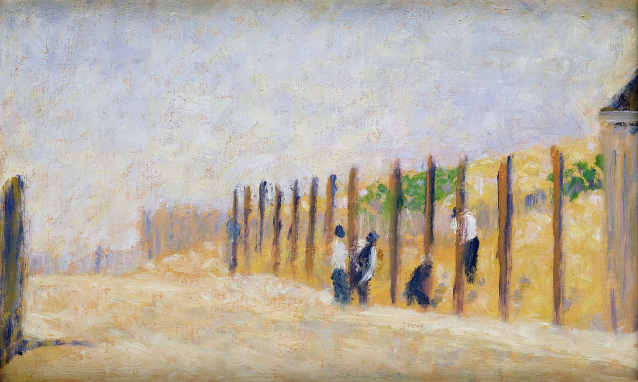 Pushing in the Poles, c.1882 od Georges Pierre Seurat