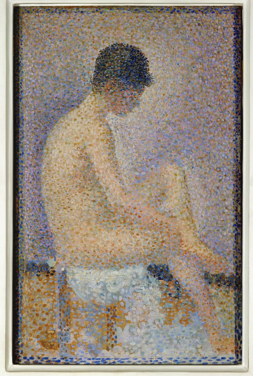 Sedící model, profil (malba na plátně) od Georges Pierre Seurat