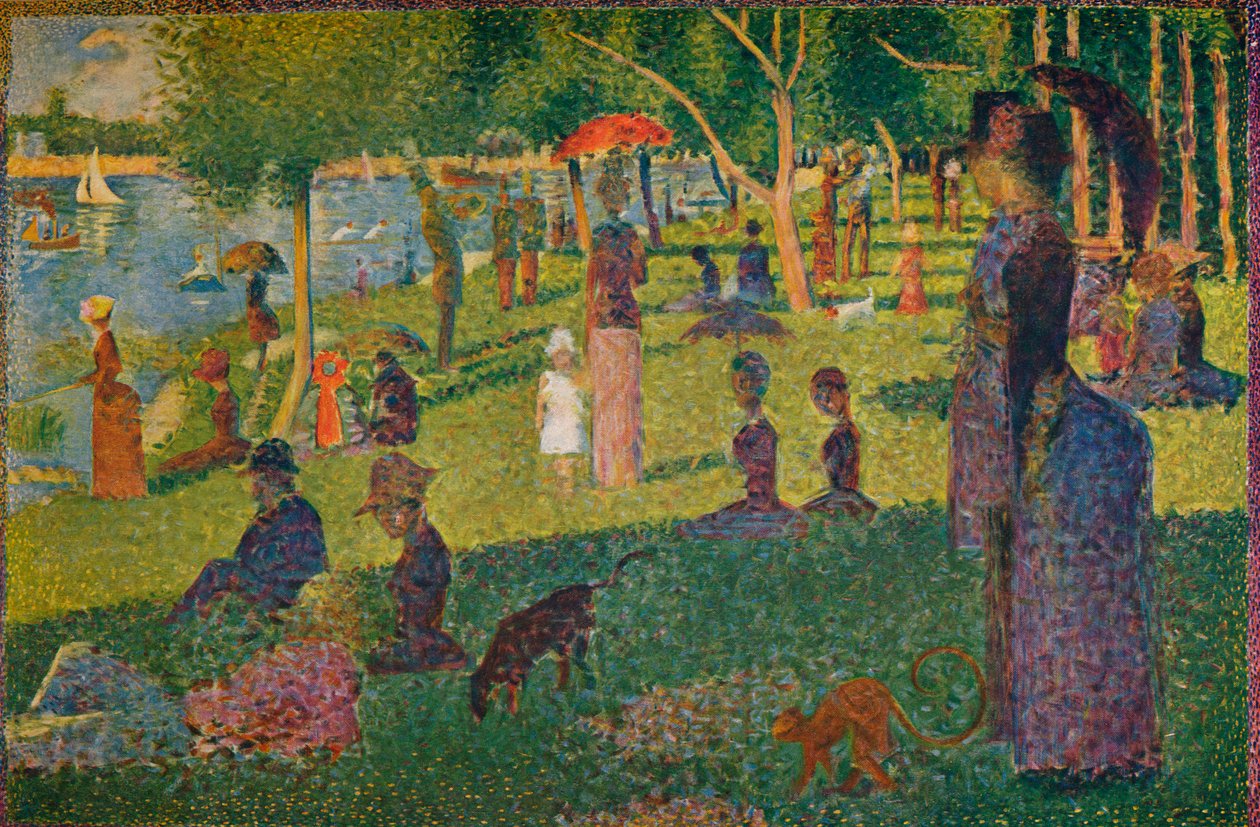 Studie pro neděli na La Grande Jatte, 1884 od Georges Pierre Seurat