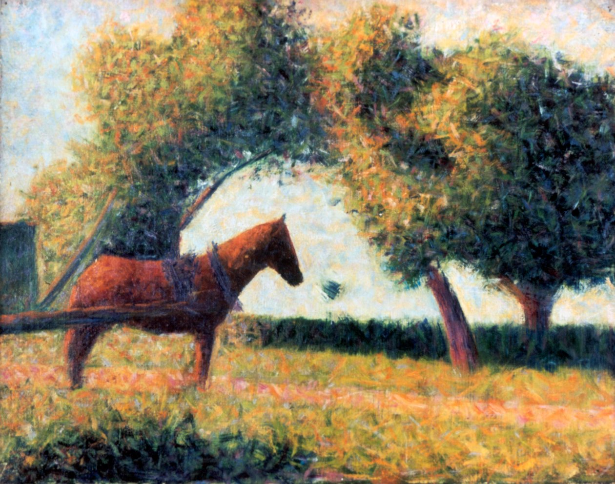 Zapřažený kůň, 1883 od Georges Pierre Seurat