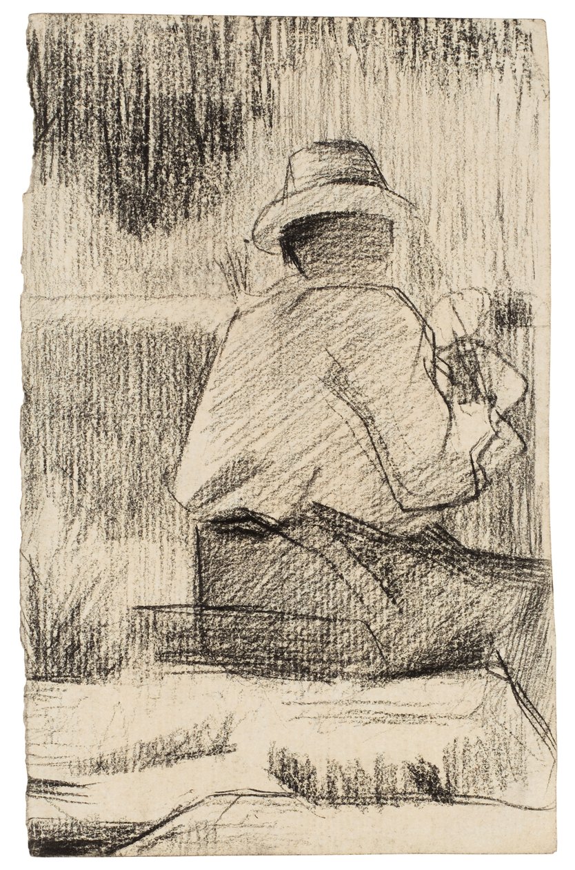 Malíř a jeho paleta; Malíř s paletou, kolem roku 1881 od Georges Pierre Seurat