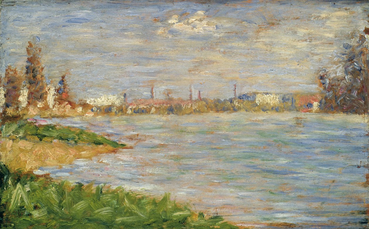 The River Banks, c.1883 (olej na panelu) od Georges Pierre Seurat