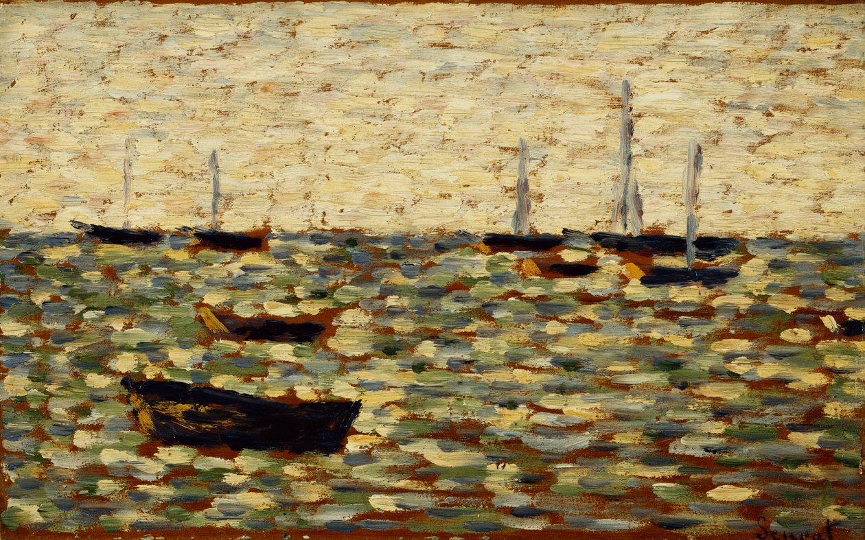 Moře v Grandcamp; La Mer a Grandcamp, 1885 od Georges Pierre Seurat