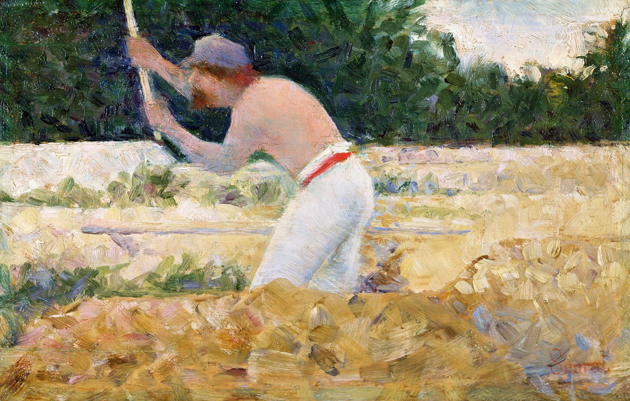 The Stone Breaker, cca 1882 (olej na panelu) od Georges Pierre Seurat