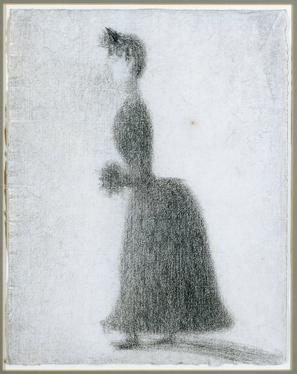 The Walker with a Muff, c.1884 od Georges Pierre Seurat