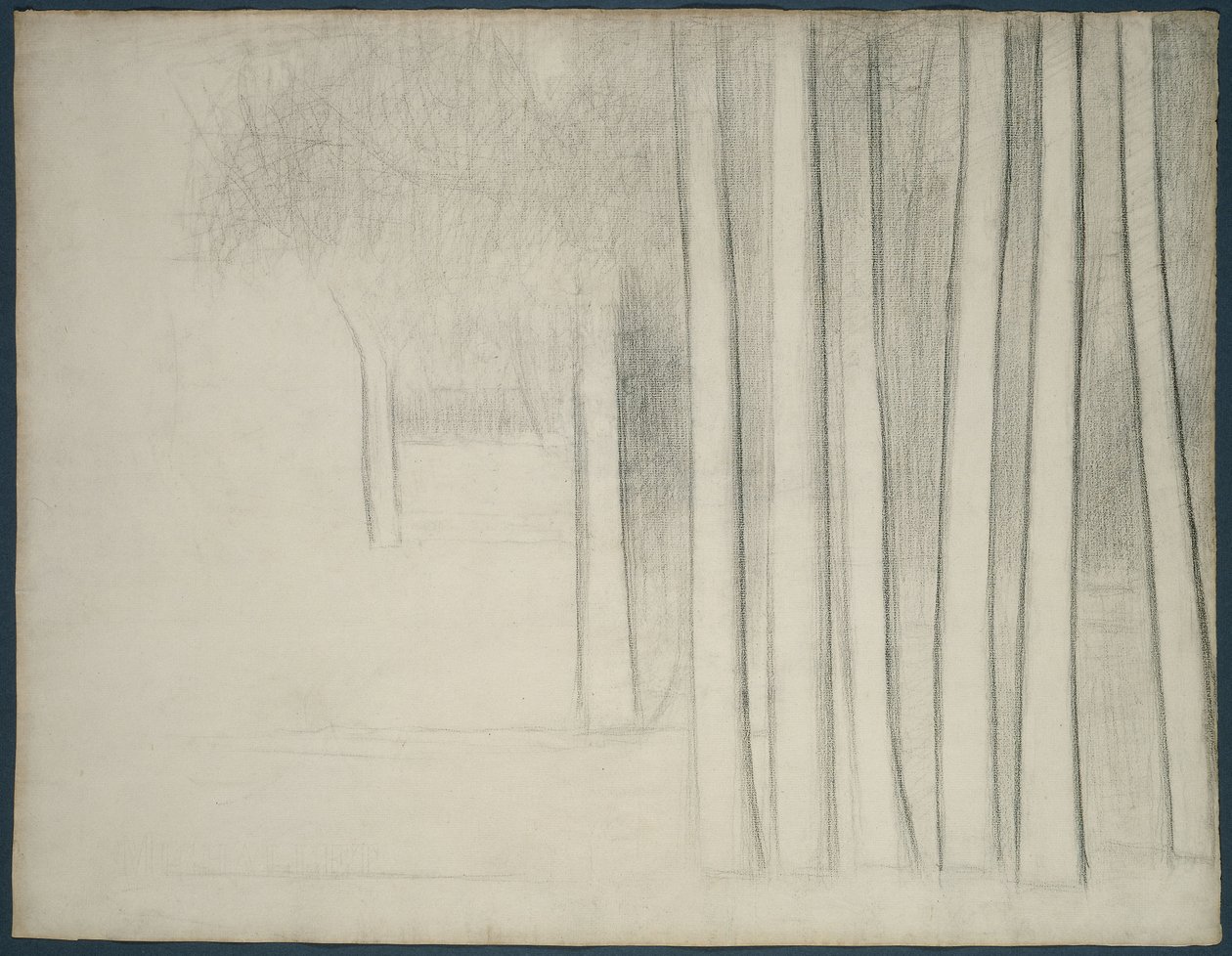 Kmeny stromů (studie pro La Grande Jatte) od Georges Pierre Seurat