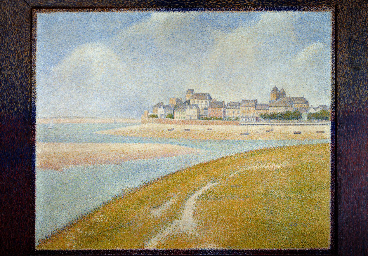 Pohled na Le Crotoy z proti proudu od Georges Pierre Seurat