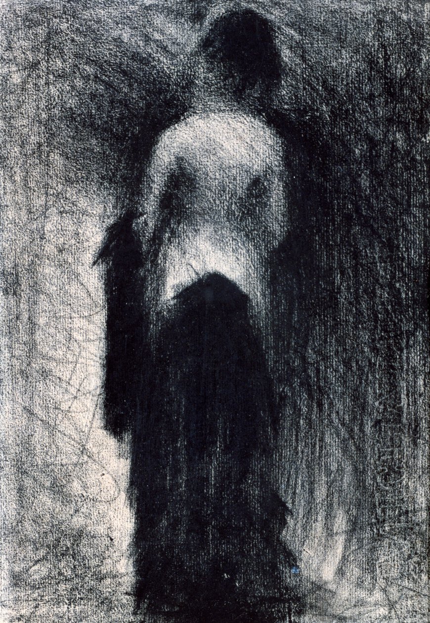 Žena při pohledu zezadu, c1880-1891 od Georges Pierre Seurat