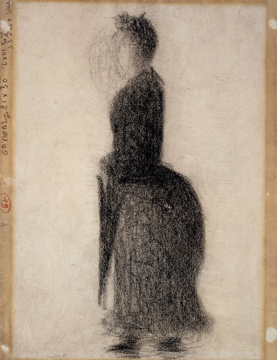 Žena se slunečníkem; Žena s deštníkem, kolem roku 1883 od Georges Pierre Seurat