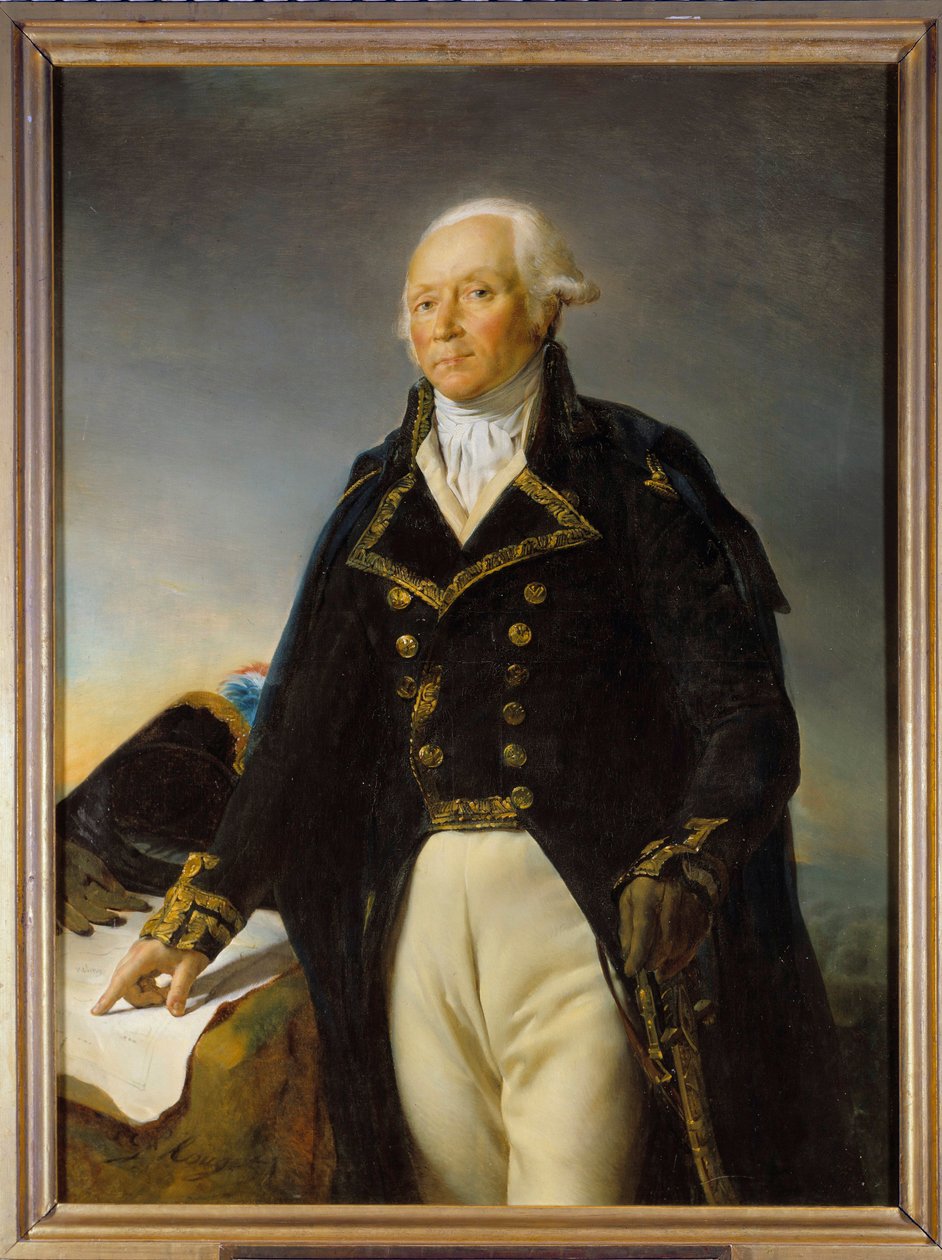 Portrét Francoise Christopha Kellermanna (1735-1820), vévody z Valmy, vrchního generála armády Mosely Obraz Georgese Rougeta (1784-1869) 1792 Rozm. 1,35 x 1 m od Georges Rouget