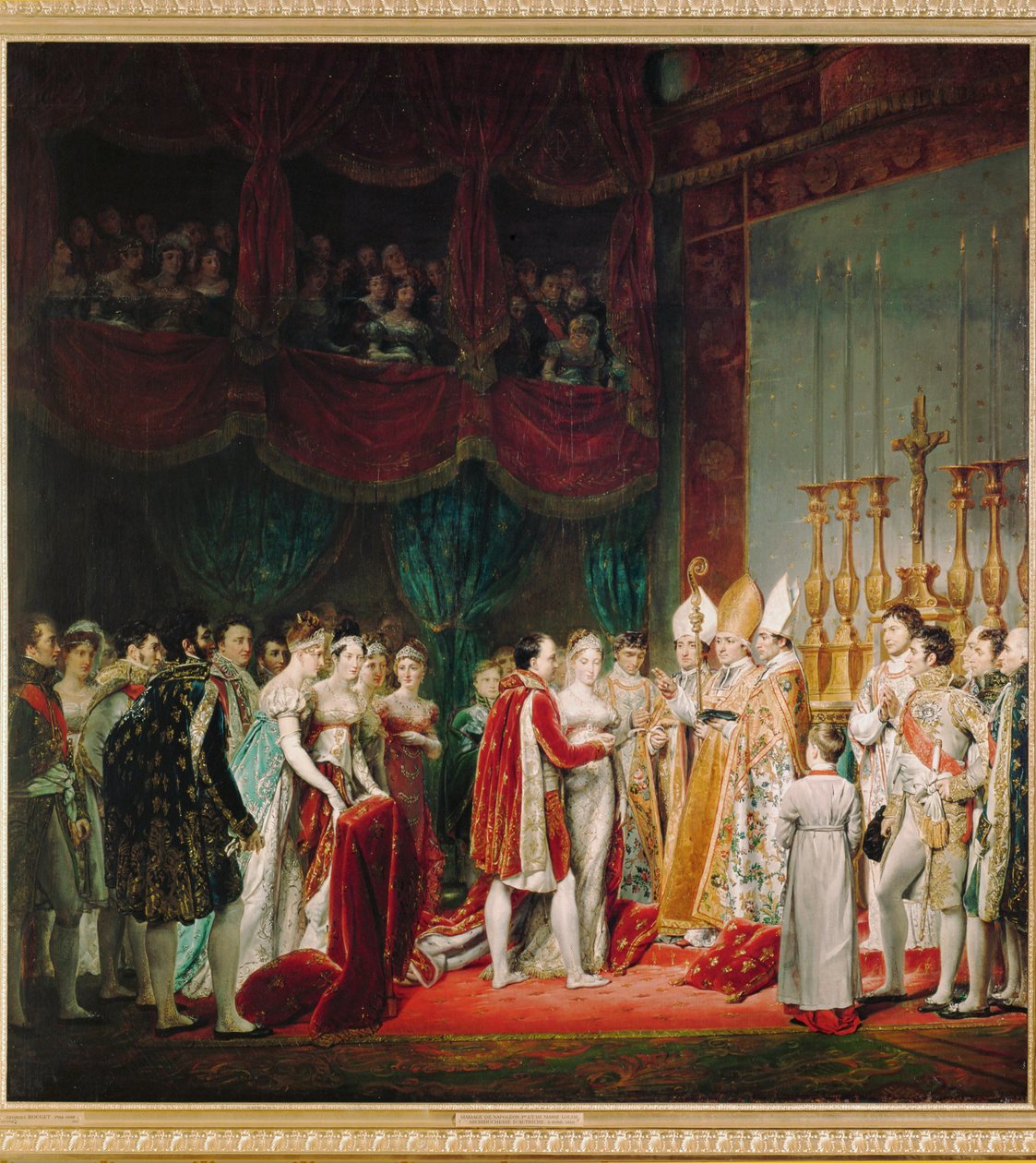 Svatba Napoleona I. a Marie Luisy Habsbursko-Lotrinské ... (malba na plátně) od Georges Rouget