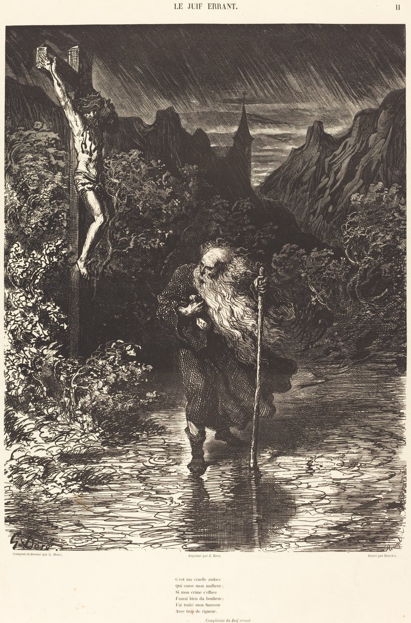 Potulný Žid od Georges Rouget after Gustave Doré