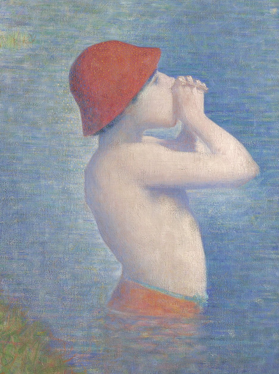Detail lazebníků v Asnières, 1884 od Georges Seurat