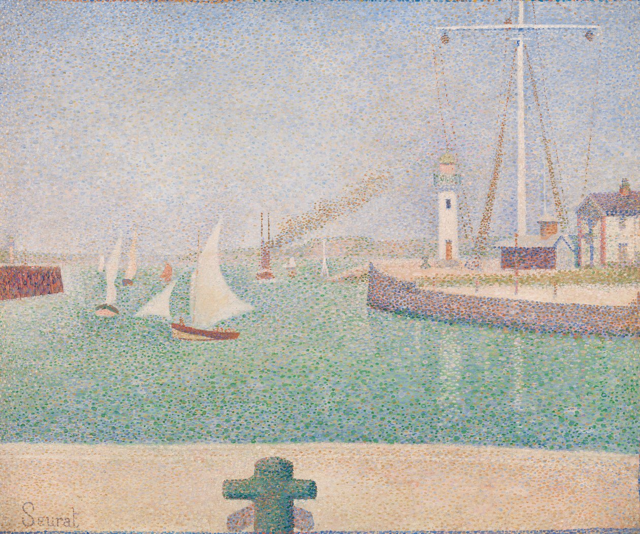 Vjezd do přístavu Honfleur od Georges Seurat