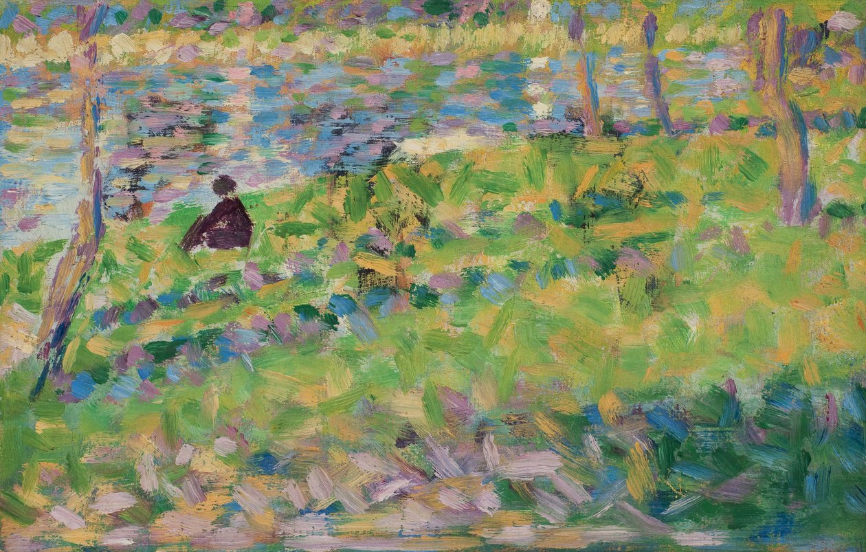 Francouzsky: Paysage, homme assis od Georges Seurat