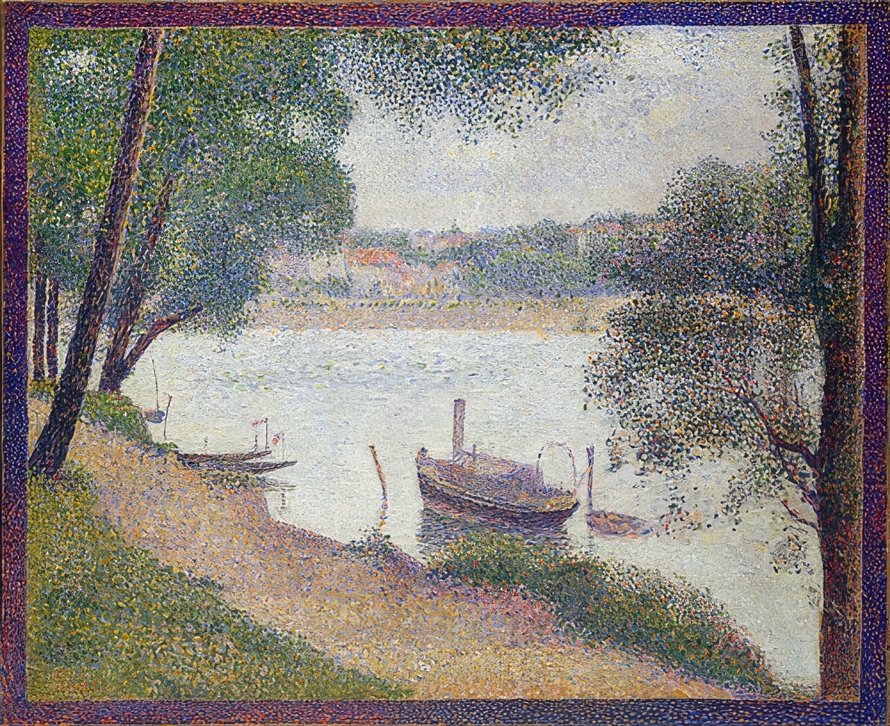 Šedé počasí, Grande Jatte. Asi 1886-88 od Georges Seurat