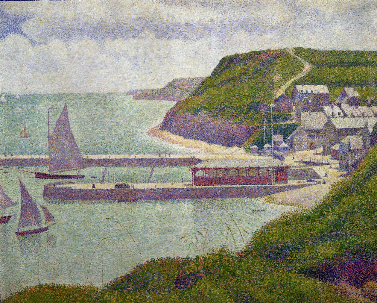 Přístav v Port-en-Bessin při přílivu, 1888 od Georges Seurat