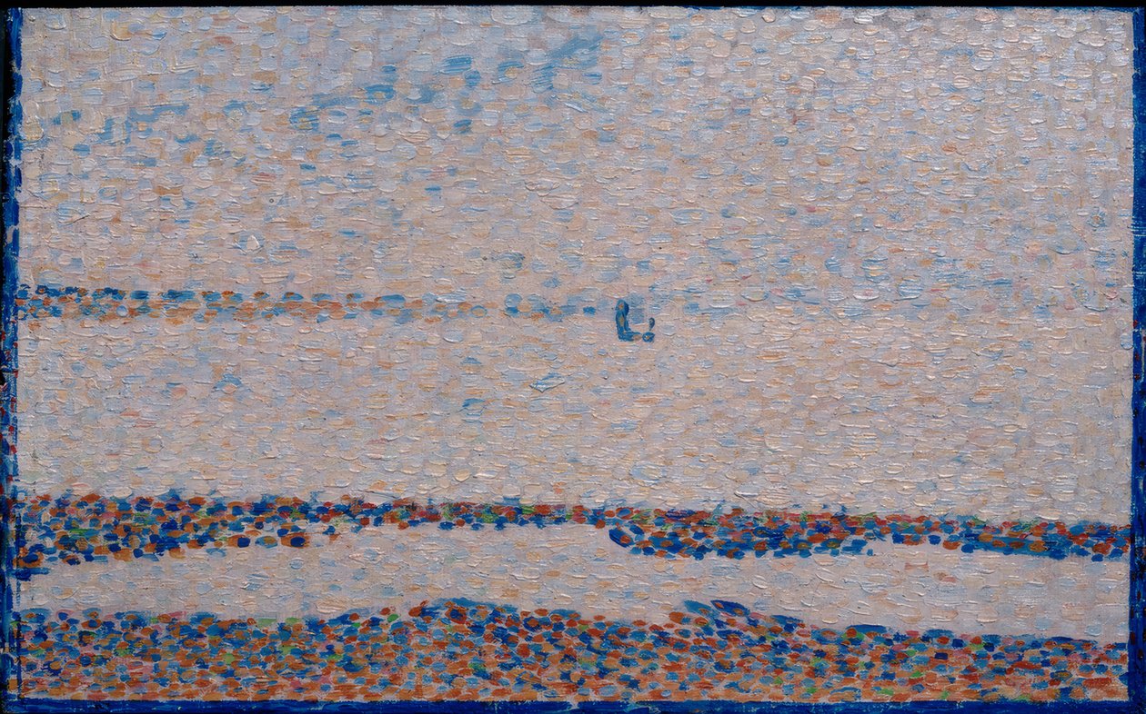 La Plage, loď na Gravelines (Strand bei Gravelines) od Georges Seurat