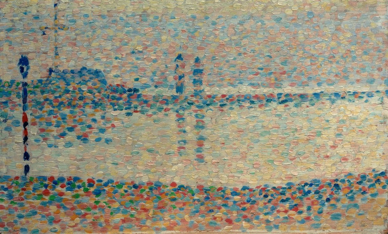 Le Port de Gravelines (Přístav Gravelines / studie) od Georges Seurat