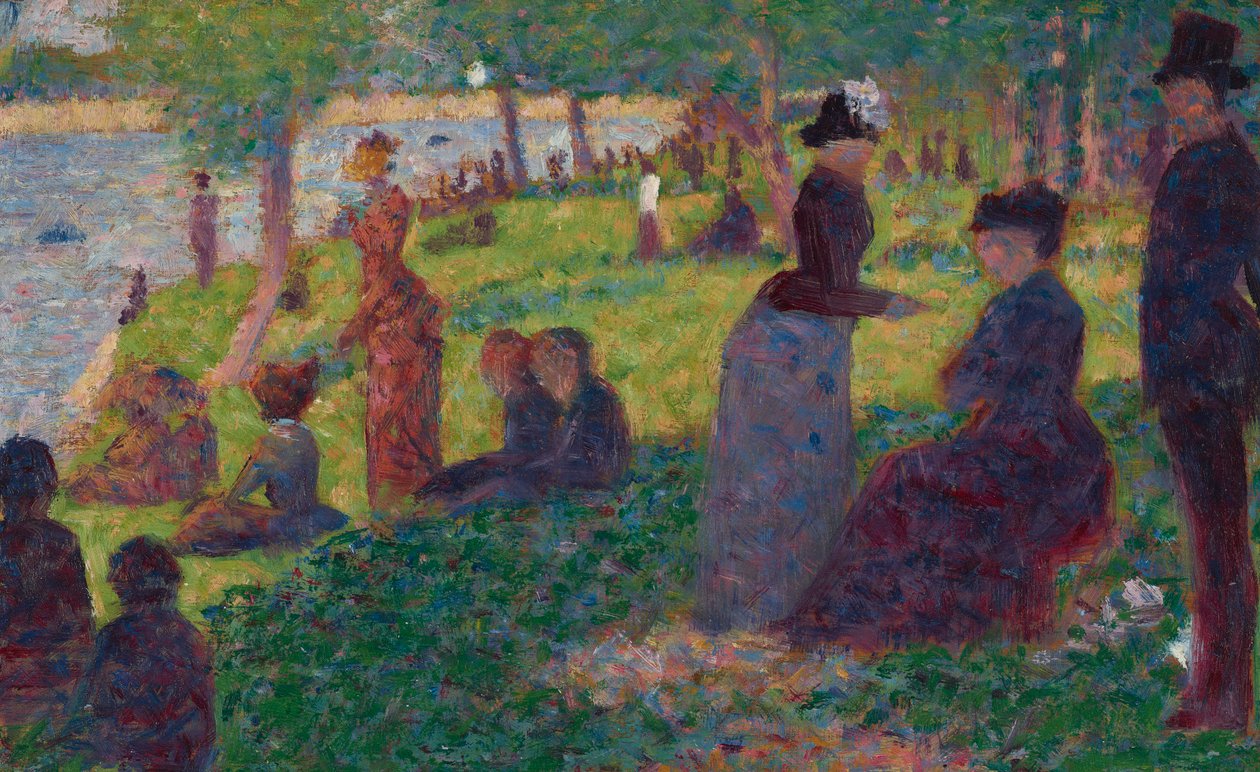 Olejový náčrt pro „Neděle na La Grande Jatte – 1884“ od Georges Seurat