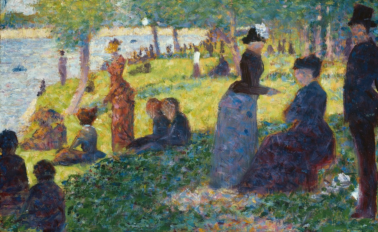 Olejový náčrt pro „Neděle na La Grande Jatte – 1884“ od Georges Seurat
