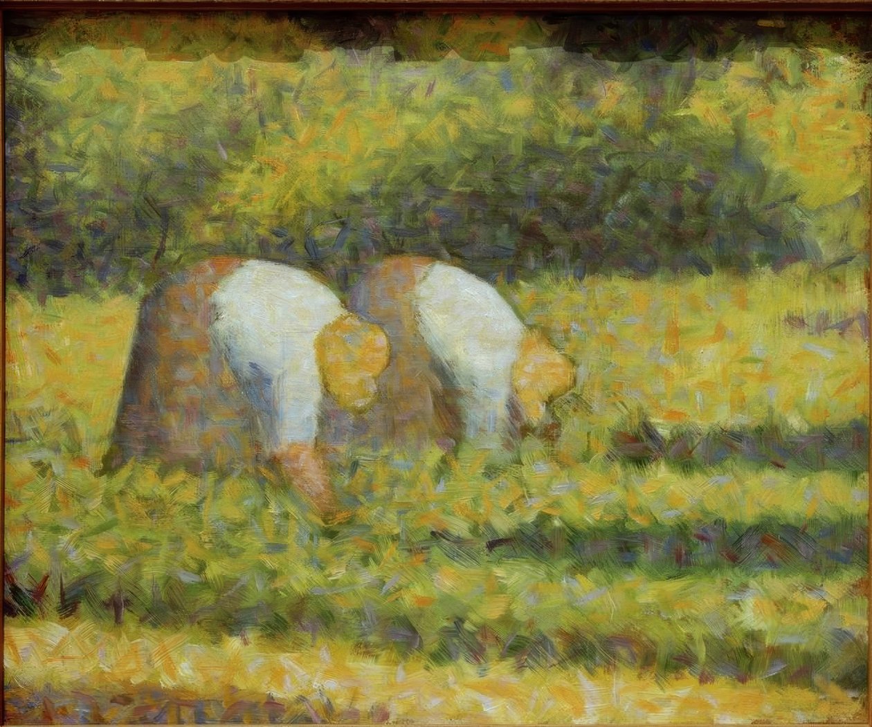 Rolnické ženy v práci od Georges Seurat