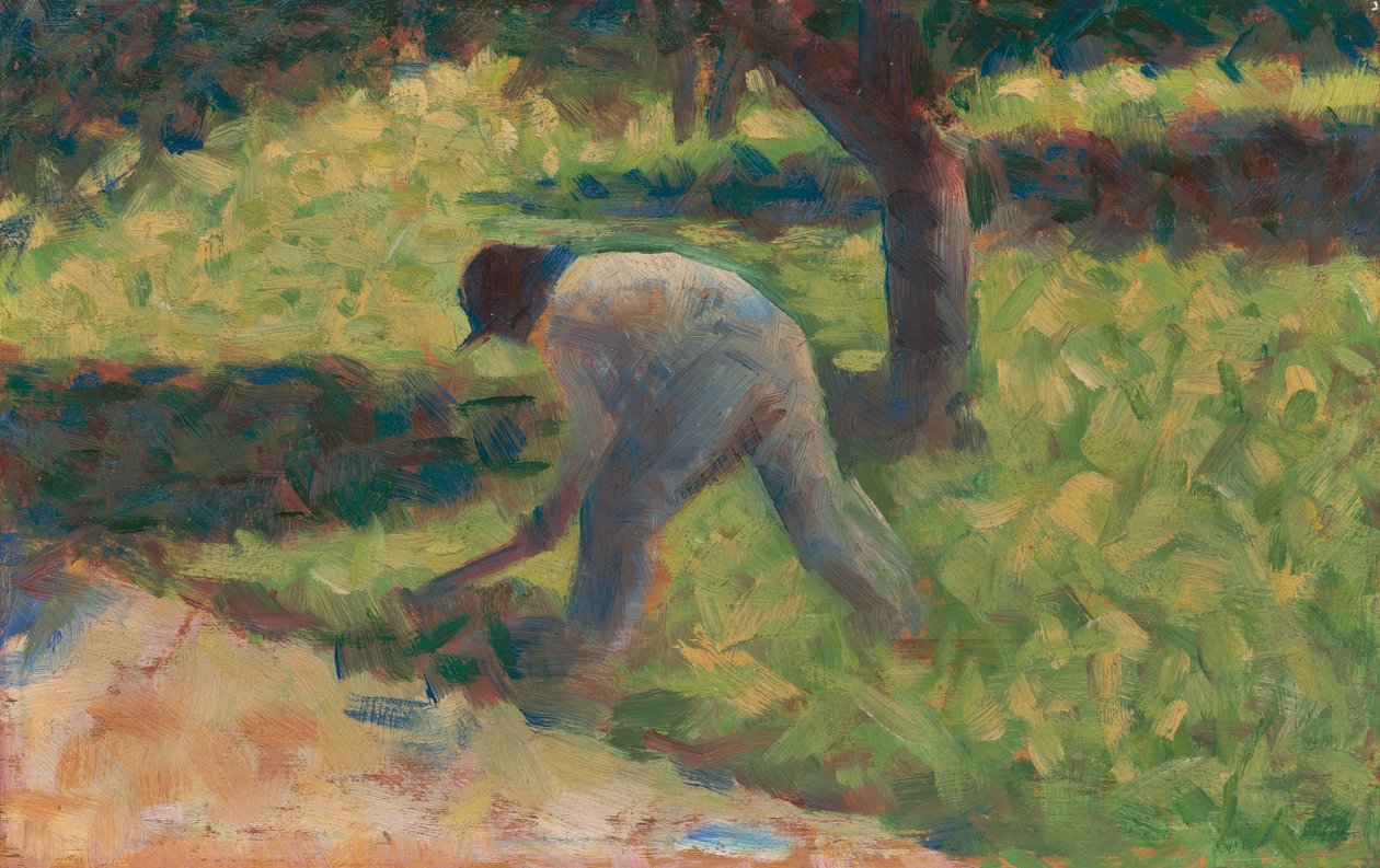 Sedlák s motykou, kolem 1882 od Georges Seurat