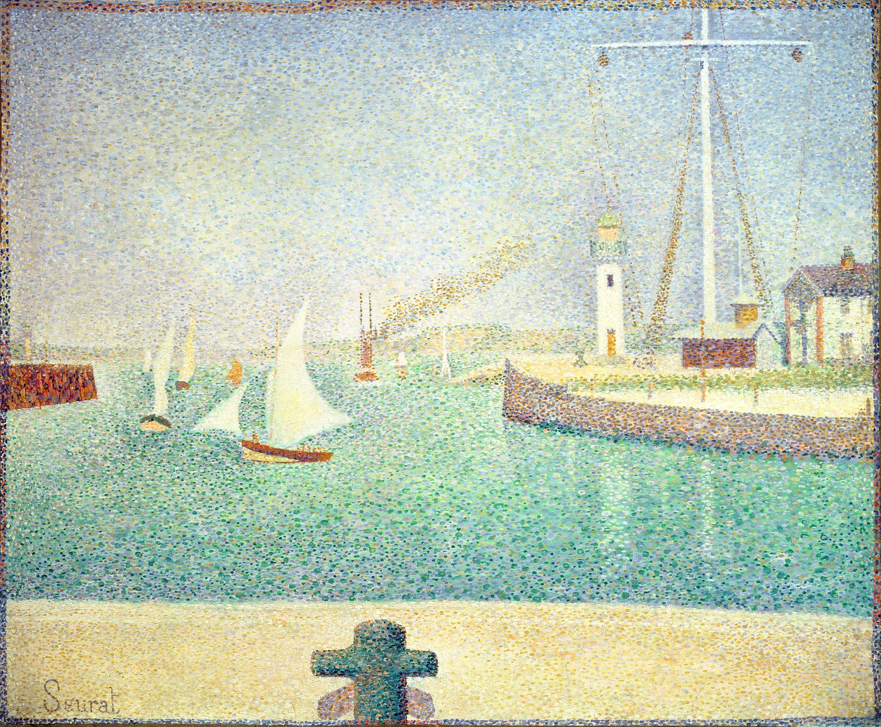 Přístav Honfleur, kolem roku 1886 od Georges Seurat