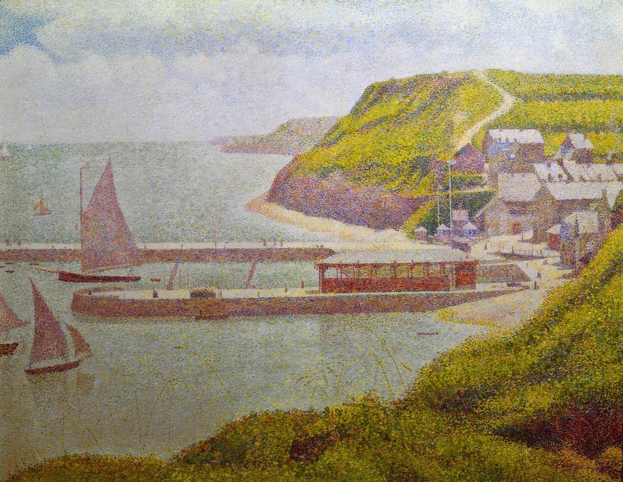 Porten-Bessin, vnější přístav, příliv (Calvados) od Georges Seurat