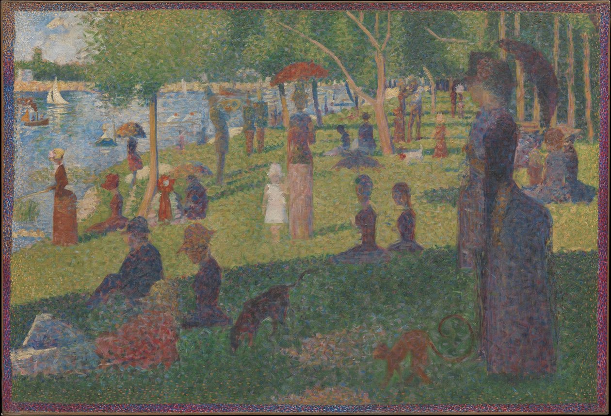 Studie k obrazu „Nedělní odpoledne na ostrově La Grande Jatte“ od Georges Seurat