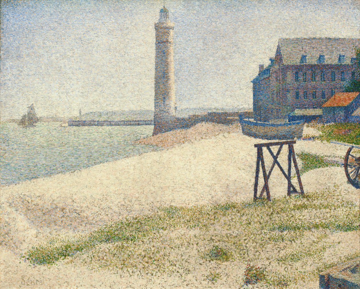 Maják v Honfleuru, 1886 od Georges Seurat