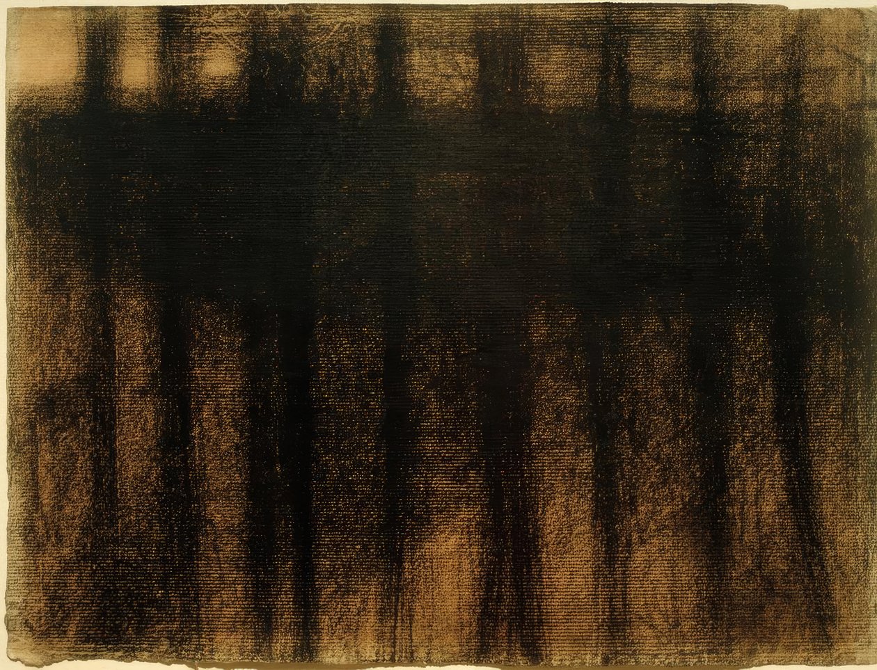 Kmeny stromů odrážející se ve vodě (Baumstämme, sich ...) od Georges Seurat