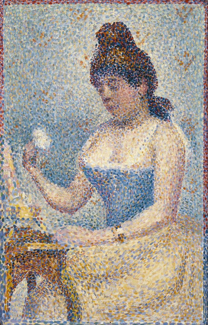 Mladá žena se pudruje od Georges Seurat