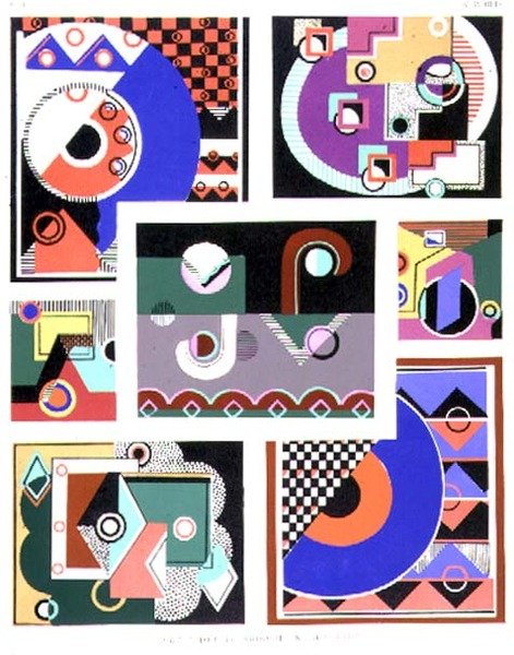 Geometrické návrhy, album č.1, nakl. konec 20. let 20. století od Georges Valmier
