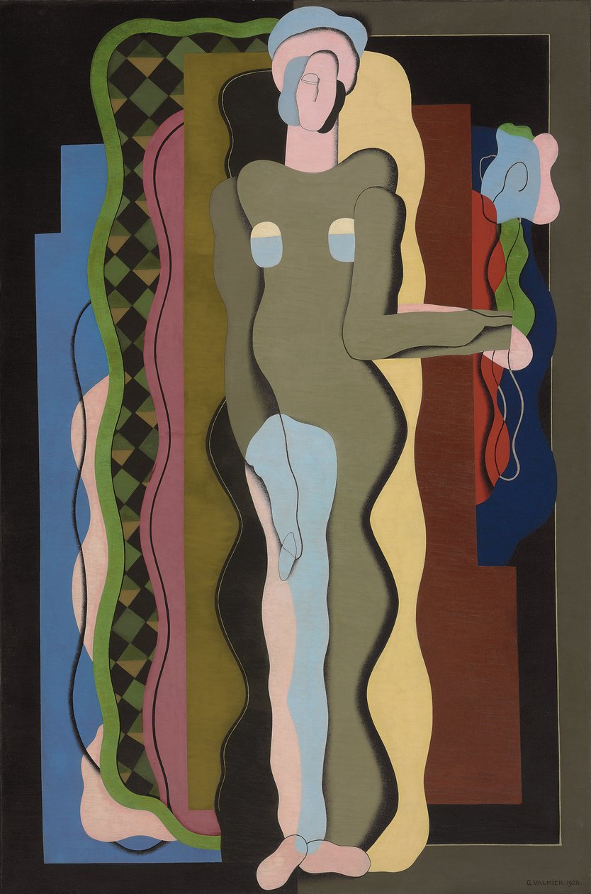 Akt s květinou; Nu a la fleur, 1928 od Georges Valmier