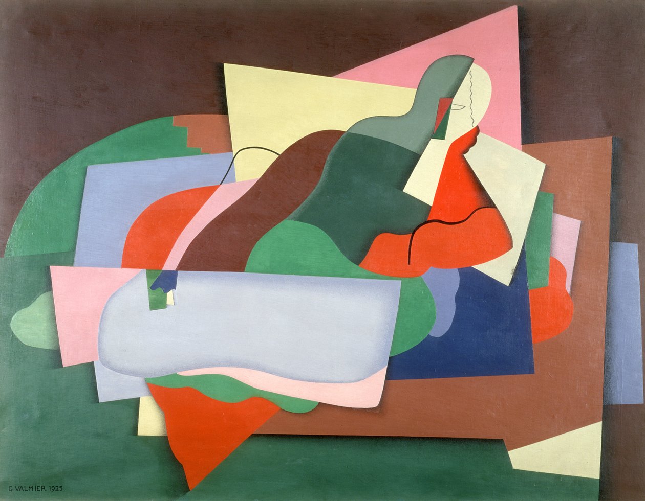 Ležící muž, 1925 (olej) od Georges Valmier
