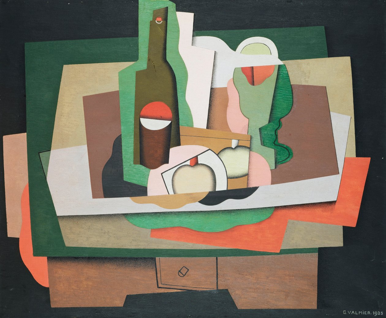 Zátiší na stole; Zátiší na stole, 1925 od Georges Valmier