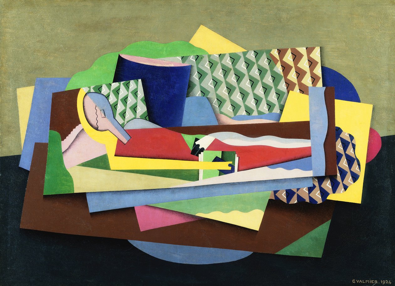 Žena vleže; Femme Couchee, 1924 od Georges Valmier