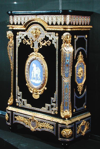 Příborník, cca 1855 (eben, bronz a lakovaný smalt) od Georges and Legost Achille (fl.1855) Monbro