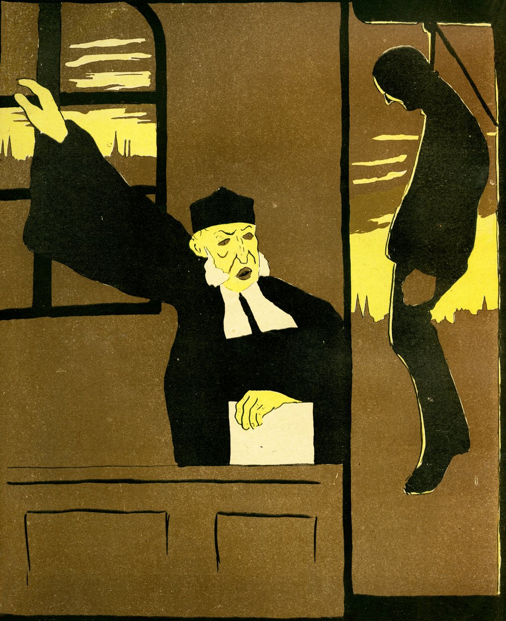 Belgický soudce odsuzující muže k oběšení, 1904. od Georges d 1878 1937 Ostoya