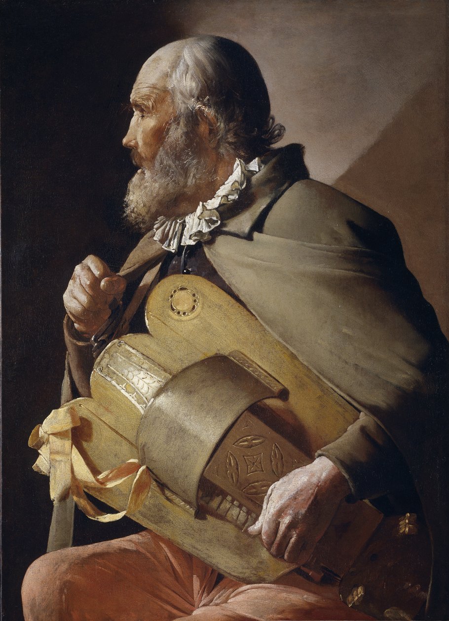 Slepý hráč Hurdy-Gurdy, 1610-1630 od Georges de La Tour