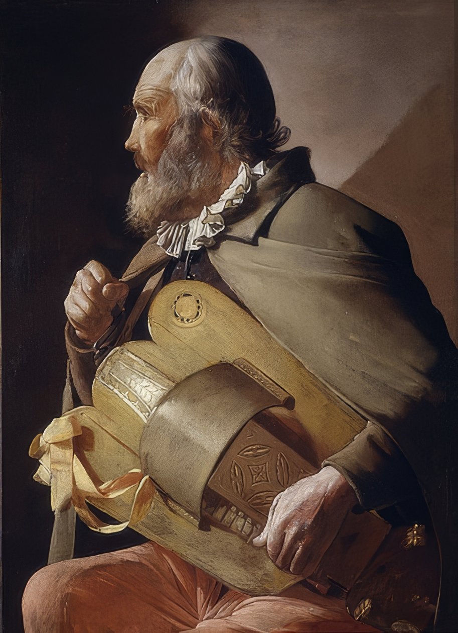 Slepý hráč hurdisky. 1620-30 od Georges de La Tour