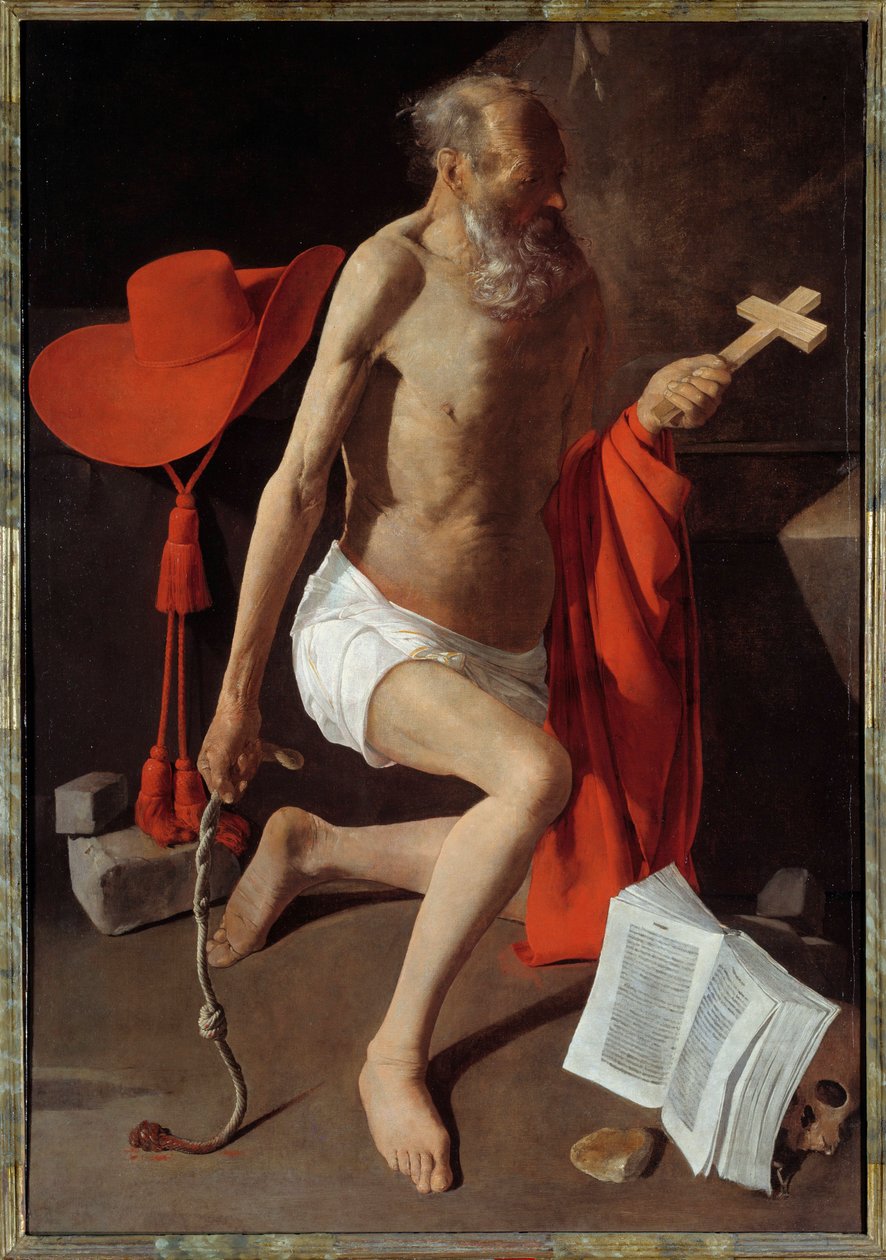 Svatý Jeroným kajícník. Obraz od Georgese De La Tour (1593-1652) od Georges de La Tour