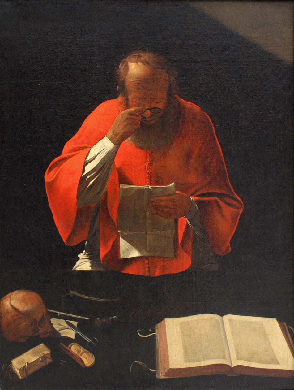 Svatý Jeroným čte Copy, asi 1636 od Georges de La Tour
