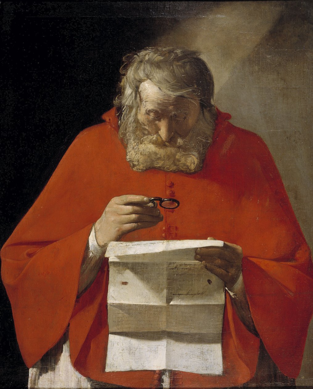 Svatý Jeroným čte dopis, ca. 1628-1629 od Georges de La Tour