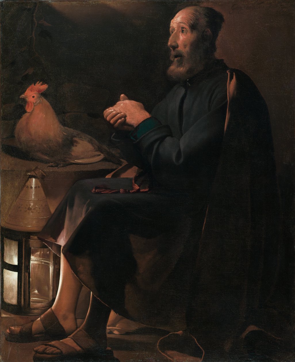 Svatý Petr Kající od Georges de La Tour