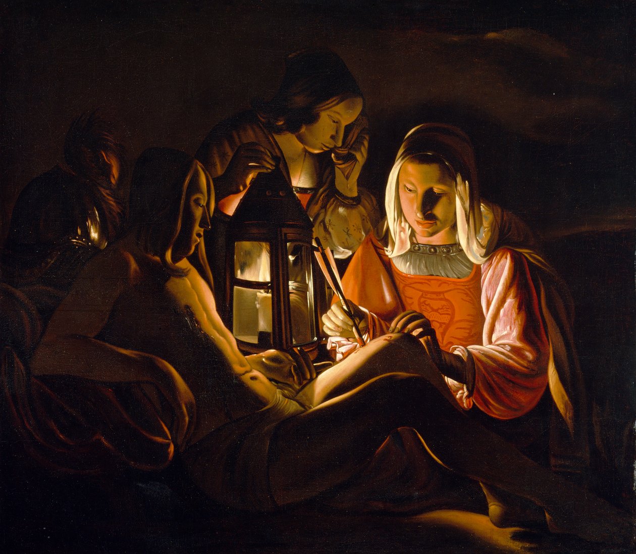 Sv. Šebestián Opečovával Irene, kolem 1638-39 od Georges de La Tour