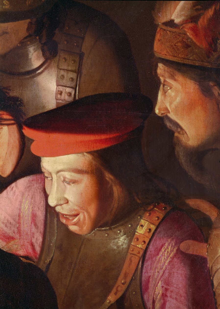Zapření svatého Petra, 1650 (detail 6279) od Georges de La Tour
