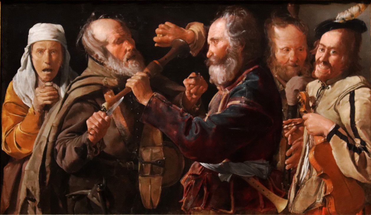 Rvačka hudebníků od Georges de La Tour