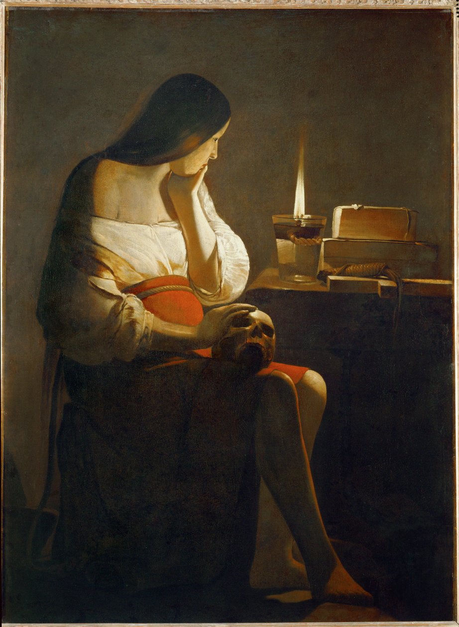 La Madeleine a la Veilleuse - Magdaléna s nočním světlem ... od Georges de La Tour